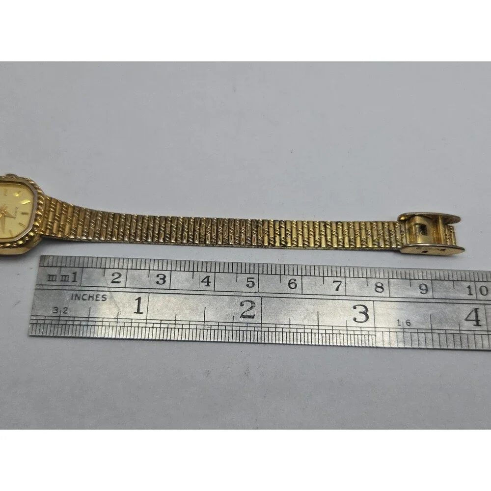 Vintage Helbros 25291 Womens Gold Tone Quartz Dress Watch Dainty New Battery